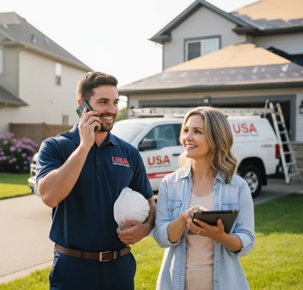 USA Roof Repair Experts customer support in New Holstein
